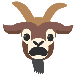 Goat and Frowning face with open mouth