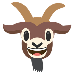 Goat and Grinning face with big eyes