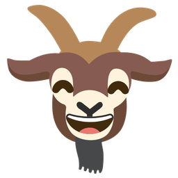 Goat and Grinning face with smiling eyes