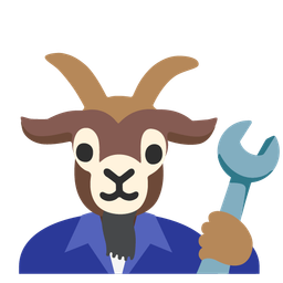 Goat and Hammer and wrench