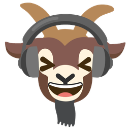 goat and headphone