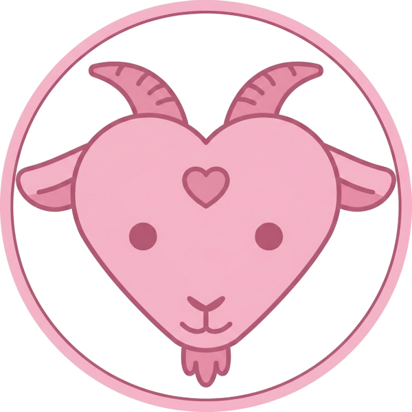 Goat and Pink heart