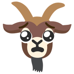 Goat and Pleading face