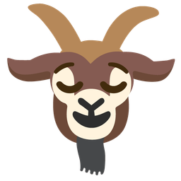 Goat and Relieved face