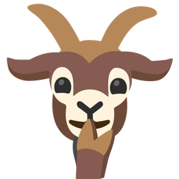 Goat and Shushing face