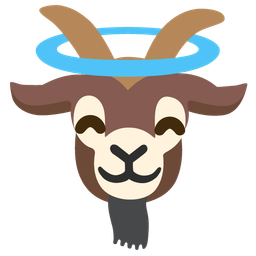 Goat and Smiling face with halo
