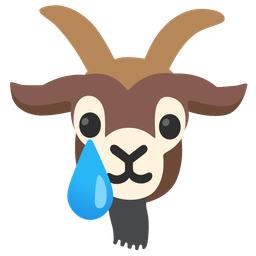 Goat and Smiling face with tear