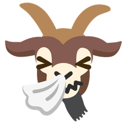 Goat and Sneezing face