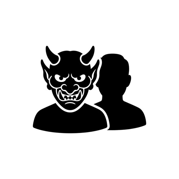 Goblin and Busts in silhouette