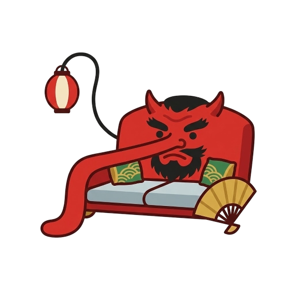 Goblin and Couch and lamp