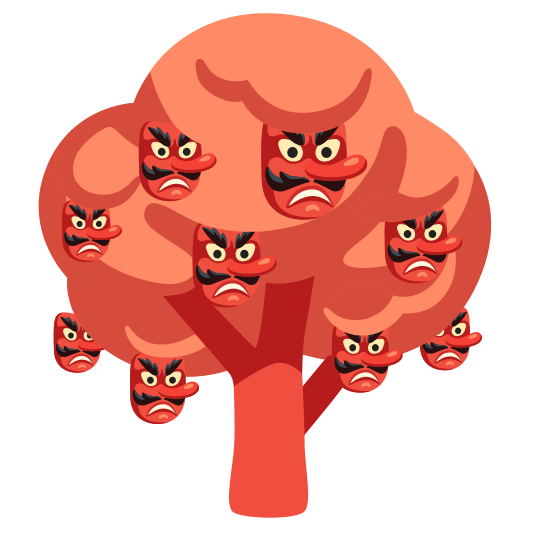 Goblin and Deciduous tree