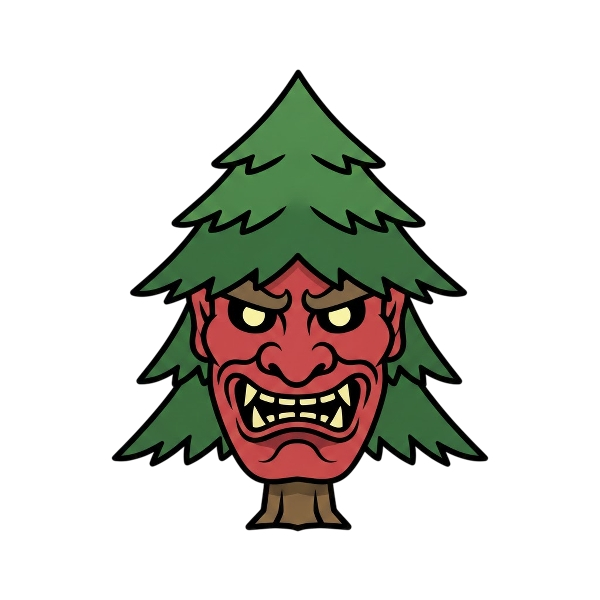 Goblin and Evergreen tree