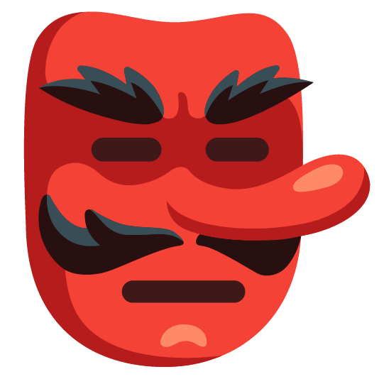 Goblin and Expressionless face