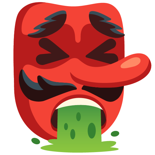 Goblin and Face vomiting