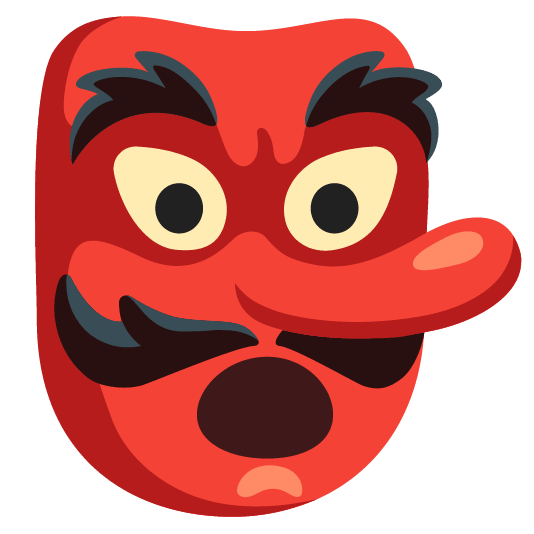 Goblin and Face with open mouth