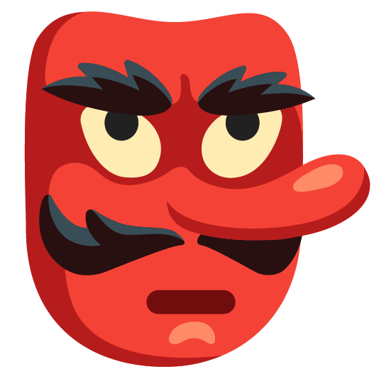 Goblin and Face with rolling eyes