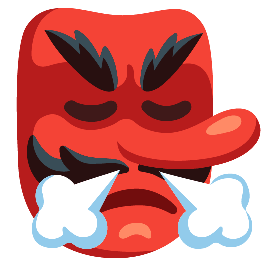 Goblin and Face with steam from nose