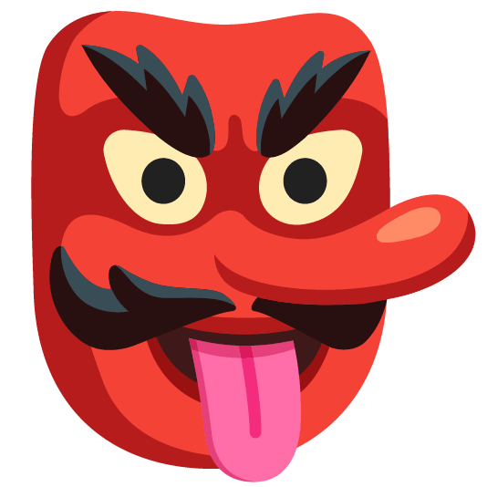 Goblin and Face with tongue