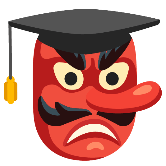 Goblin and Graduation cap