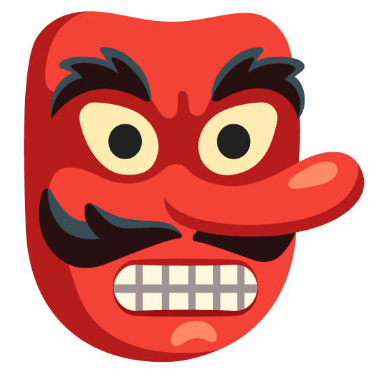 Goblin and Grimacing face