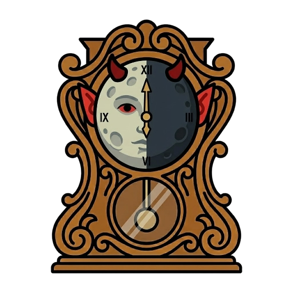 Goblin and Last quarter moon face