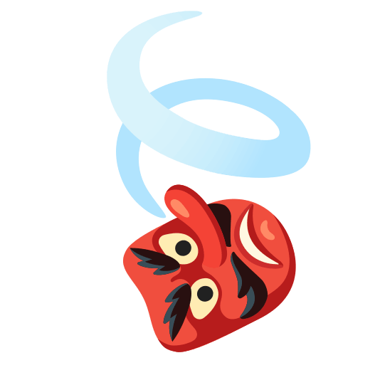 Goblin and Leaf fluttering in wind