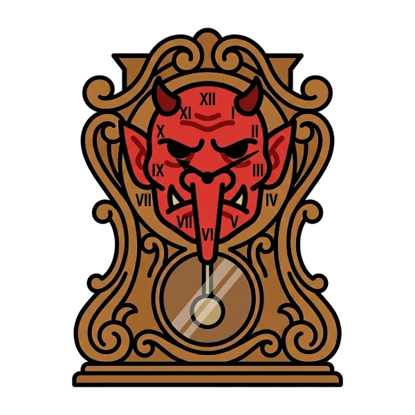 Goblin and Mantelpiece clock