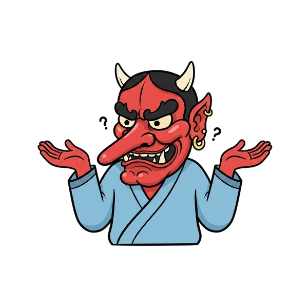 Goblin and Person shrugging