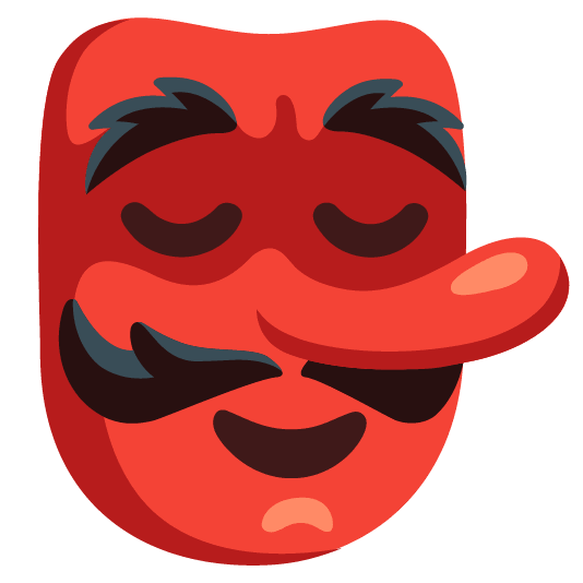 Goblin and Relieved face