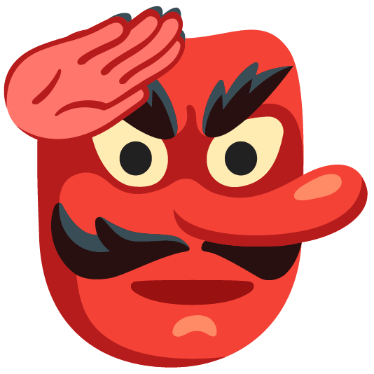 Goblin and Saluting face