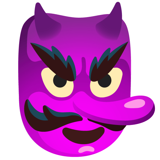 Goblin and Smiling face with horns