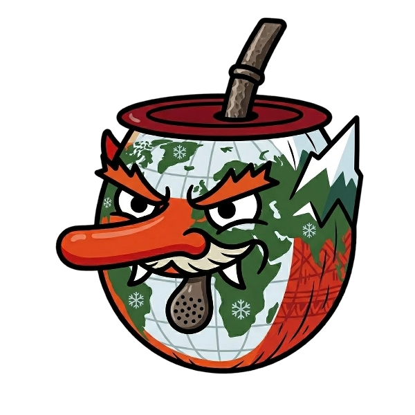 Goblin and Snow-capped mountain