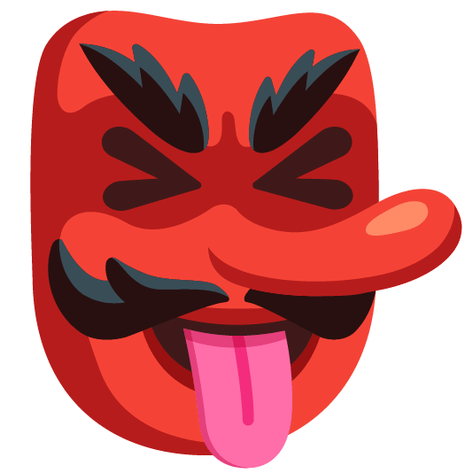 Goblin and Squinting face with tongue