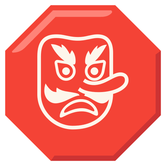 Goblin and Stop sign