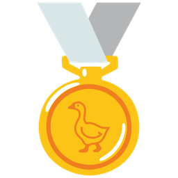 goose and 1st place medal