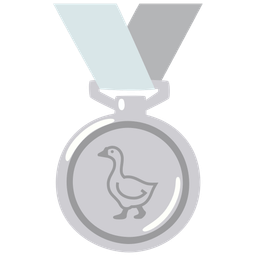 goose and 2nd place medal
