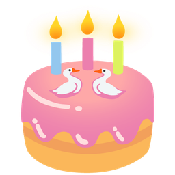 goose and birthday cake