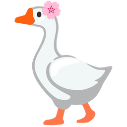 goose and cherry blossom