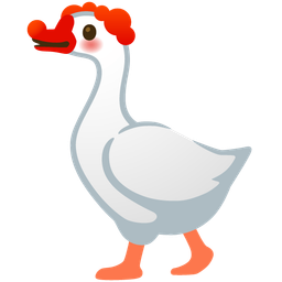 goose and clown face