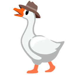 goose and cowboy hat face