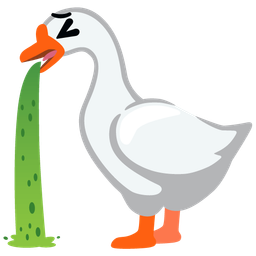 goose and face vomiting