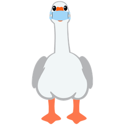 goose and face with medical mask