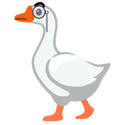 goose and face with monocle