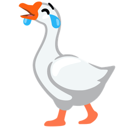 Goose and Face with tears of joy