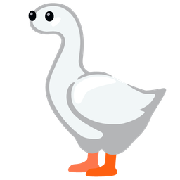 goose and face without mouth