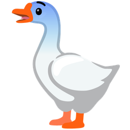 goose and fearful face