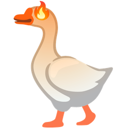 goose and fire