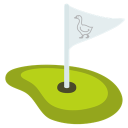 goose and flag in hole