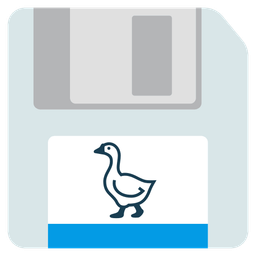 goose and floppy disk