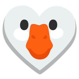 goose and heart suit
